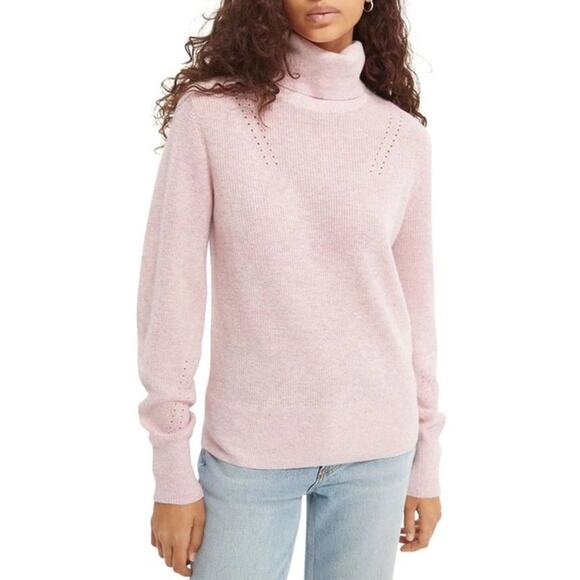 Scotch & Soda Pink Long Sleeve Turtleneck Wool Blend Pullover Sweater Size M